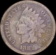 1882 1C Indian Head Cent Uncertified Circulated BN