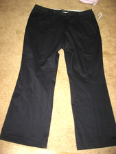 Womens NWT Navy LANDS END The Outfitters Stretch Khakis Chinos Pants 18