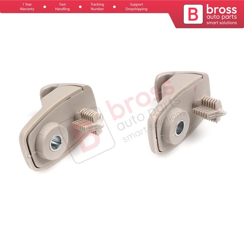 2X Sun Visor Holder Clips Hook Beige 735566854 For Fiat Ducato 250 Boxer Jumper - Afbeelding 2 van 10