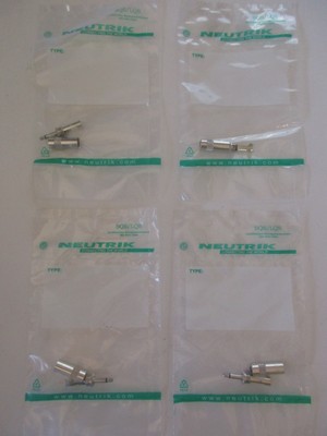 4 Psc NEUTRIK REAN Connector NYS226 Mono 3.5mm 1/8'' Cable Mount Male Plug NOS