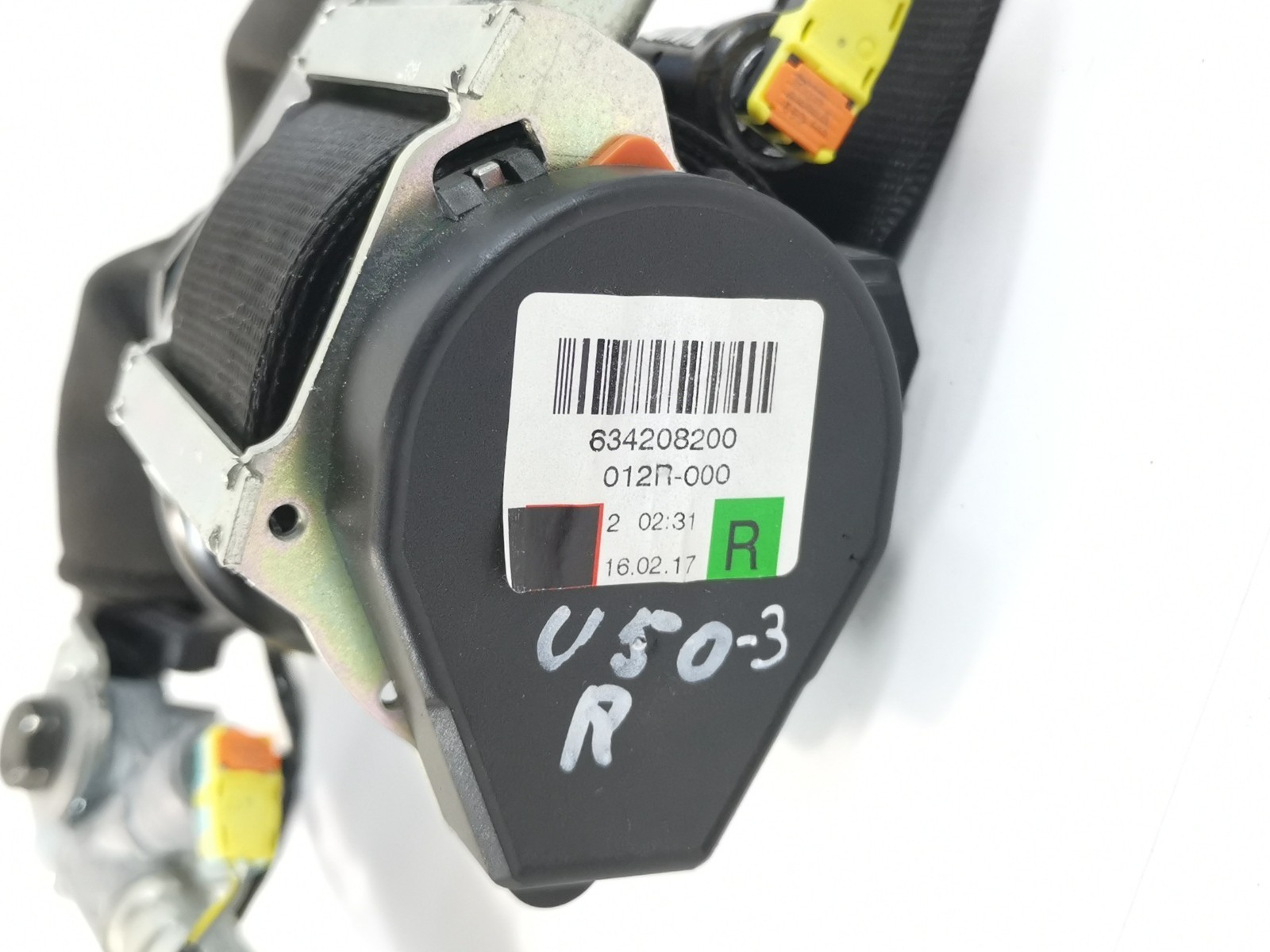Maserati Levante 2017 Front Right Seat belt retractor P/N 634208200