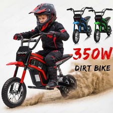 24V Electric Dirt Bike Safe Motorcycle 2 Speeds Up to 14.29MPH for 8-11Year Kids