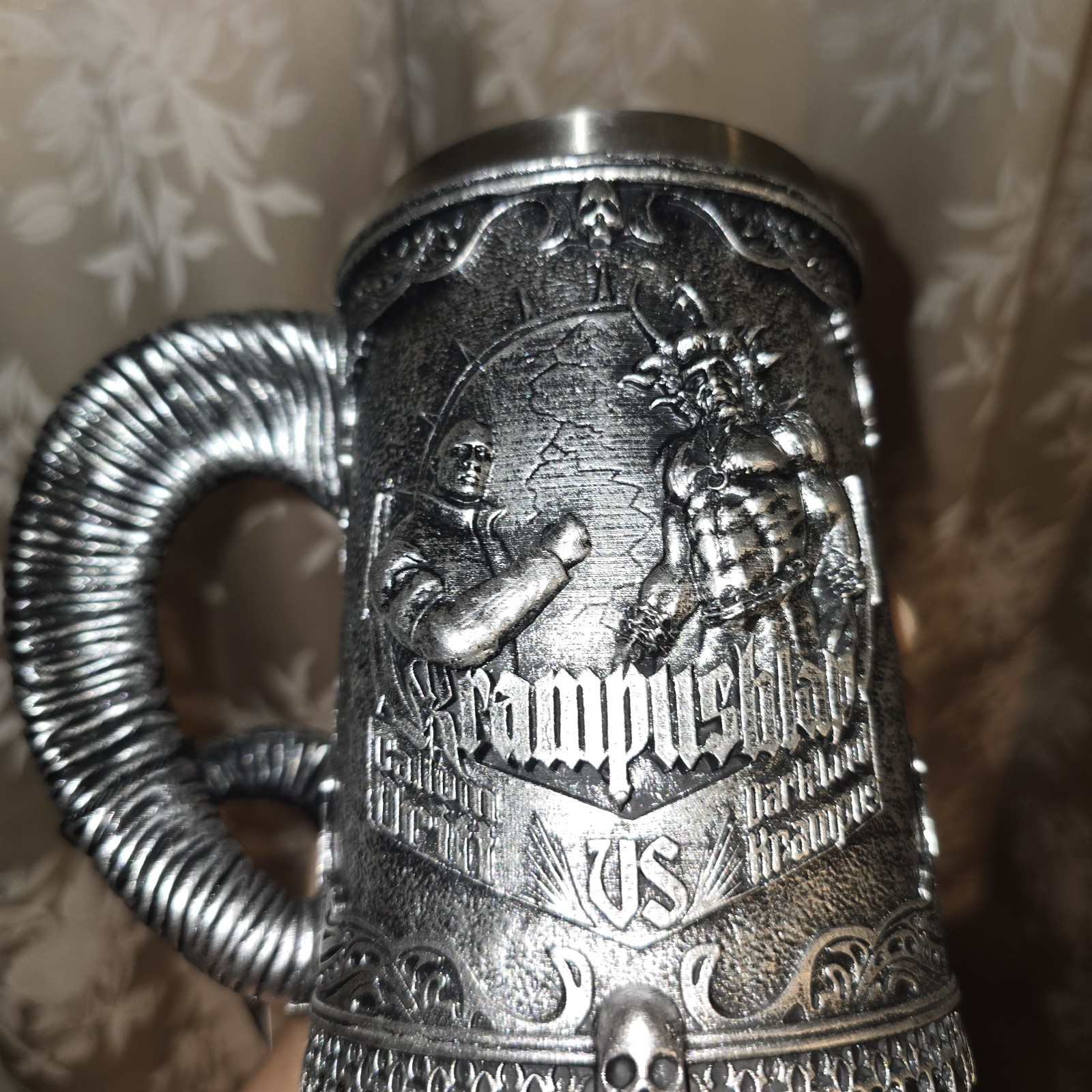 Red One Krampus Stein Mug 17oz Medieval Fantasy Renaissance Dwayne Johnson Rock