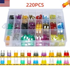 220PCS Car Automotive Medium Standard Fuses Auto Blade Fuse Assortment Kit APM