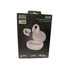 ALTEC LANSING CLIP OPEN WEARABLE EAR BUDS WITH CHARGING Case. NEW OPEN BOX