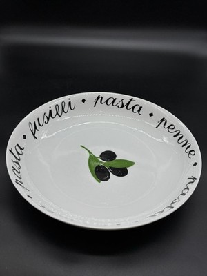 Italienische Vintage Pastaschale aus Steingut, La Primula 28 cm