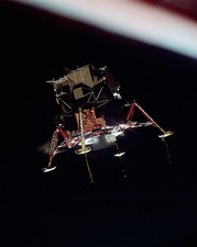 APOLLO 12 LUNAR MODULE IN ORBIT IN SPACE PHOTOGRAPH PHOTO PRINT