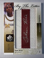 2011 Upper Deck SP Authentic Glen Rice Letter Patch Auto FACTORY DAMAGED