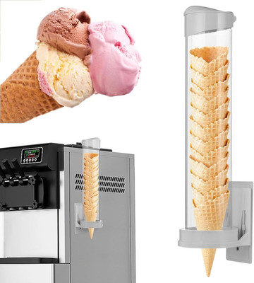 16'' Resturant Ice Cream Cone Dispenser (Commercial), Fit for Most Cone & Waffle