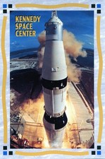 Ak Kennedy Space Center mit startender Saturn...