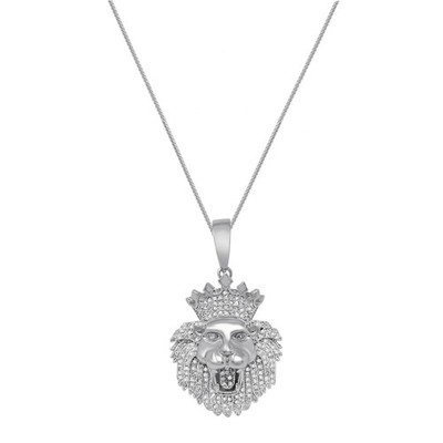 Echter echter echter natürlicher Diamant 0,60 ctw Löwenkopf Anhänger Charm ohne Hals