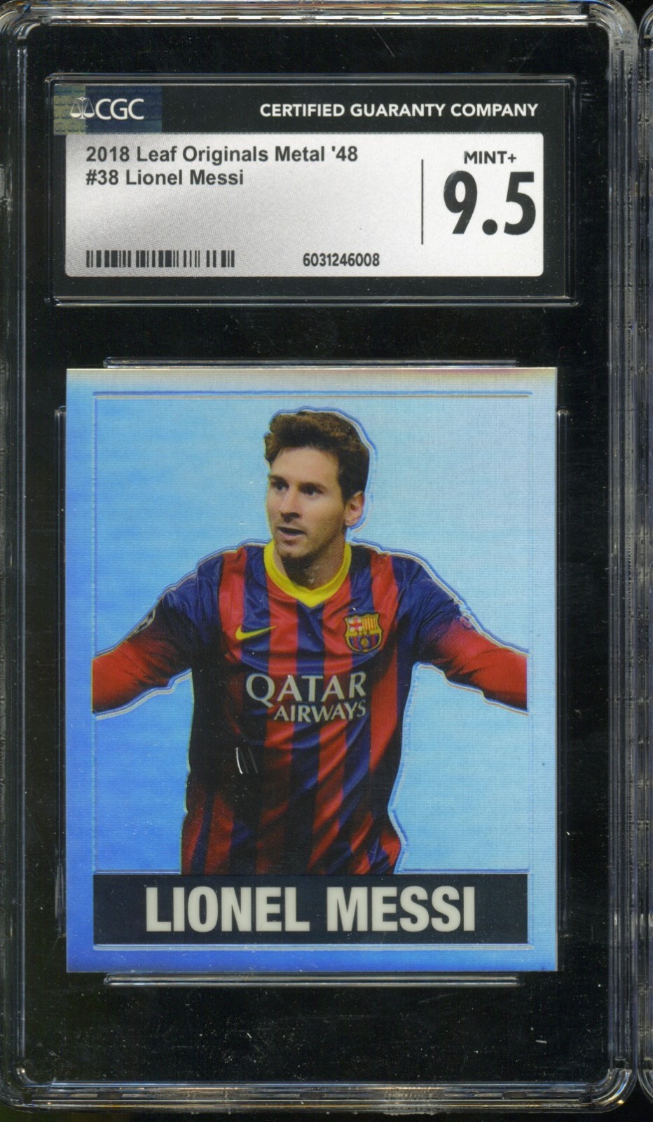 LIONEL MESSI 2018 Leaf Originals Metal '48 CGC 9.5