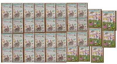 Easter Window Clings Lot of 37 Sheets Happy Easter Bunny Unicorns Rainbows NEW