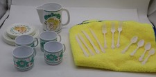 Vintage Chilton's Strawberry Shortcake Plastiic Tea Set with Utensils