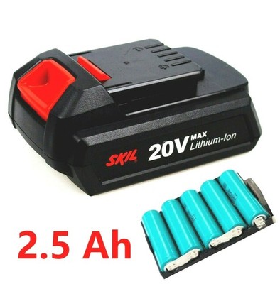 Zellentausch für Skil Akku 18 V ( 20 V max ) 1,5 Ah - 2610708494 mit 2.5 Ah