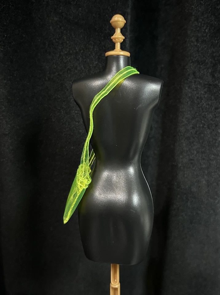 Acessório vintage *Barbie*: bolsa amarela neon translúcida, bolsa de ombro anos 90 - Imagem 4 de 4