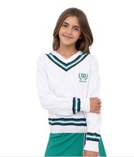 Girl's Wilson Sweater- White- XS, Small, Med, Large X-Large sizes available