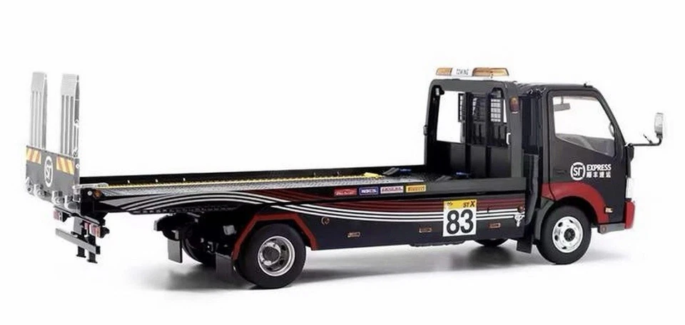 TINY  HINO 300 Flatbed Tow Truck Lorry SF Express 1/18 NIB. TAPE UNCUT - Image 3 of 4