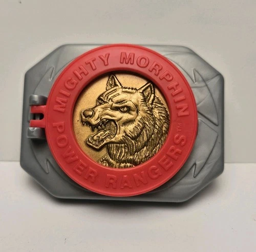 Mighty Morphin Power Rangers Belt Buckle with 3 Coins Saban 1995 Vintage Rare