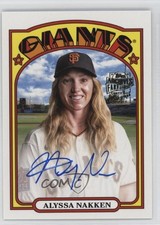 2022 Topps Archives 1972 Fan Favorites Auto Alyssa Nakken #72FF-AN Auto 2b6