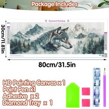 5D Large Diamond Painting Kits Wolf DIY Diamond Art Kits for Adults Scenery,...