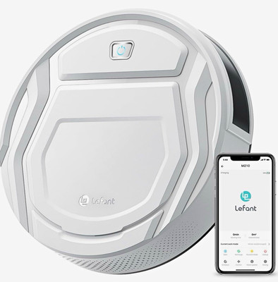 Lefant M210 Robotic Vacuum White 120 min, 500mL, Wi-Fi App Control