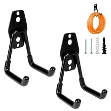 2 Pack Heavy Duty Garden Hose Holder Hanger 150lbs Load-Bearing Capacity Meta...