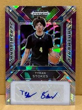 Tyran Stokes 2024 Prizm Draft #SS-TSK Sensational Signatures Purple Ice Auto /99