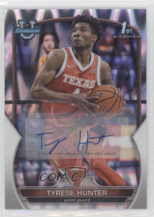 2022 Bowman U Chrome Prospect RayWave Refractor /199 Tyrese Hunter #15 Auto 09p1