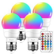 Color Changing Light Bulb, RGB LED Light Bulbs with Remote Control, Dimmable ...