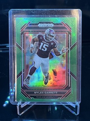 Myles Garrett 2023 Prizm Draft Picks Cleveland Browns #78 Green Texas A&M Insert