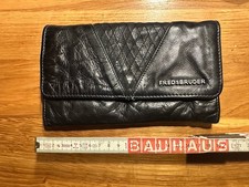 Gekauft - Nie Benutzt - Freds Bruder Portemonnaie Geldbörse Clutch Schwarz Leder