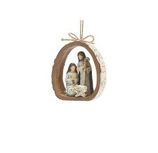 Burton 9728076 Birch Bark Ring Resin Holy Family Multi Color