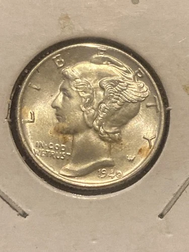 1940 Mercury Dime CHOICE BU FSB FULL SPLIT BANDS (P272)