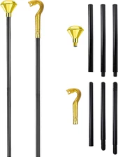 2 Pieces Snake Diamond Walking Cane Pimp Cane Scepter Plastic Egyptian Staff Hal