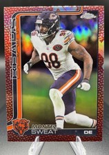 2025 Topps Chrome Football #56 Montez Sweat Football Leather Refractor