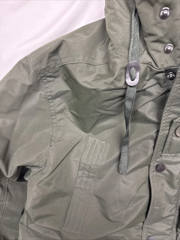 Ben Sherman Mens Winter Coat hooded Army Green Size XL Snorkel - Image 3 of 4