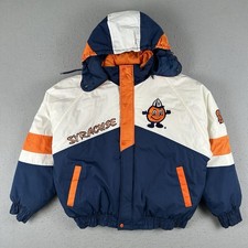 Vtg 90s Pro Player Syracuse University Jacket Men’s L Puffer Spell Out Script