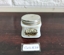 1940s Vintage Freddo Crema Bianco Vetro Barattolo Decorativi Strumenti E Vecchio