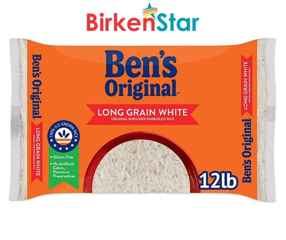 Arroz blanco hervido de grano largo enriquecido original de Ben's (12 libras) Gran precio