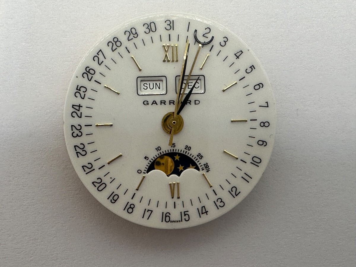 ORIGINAL GARRARD ETA 2892-A2 Movement Moonphase and Day-Date-Month