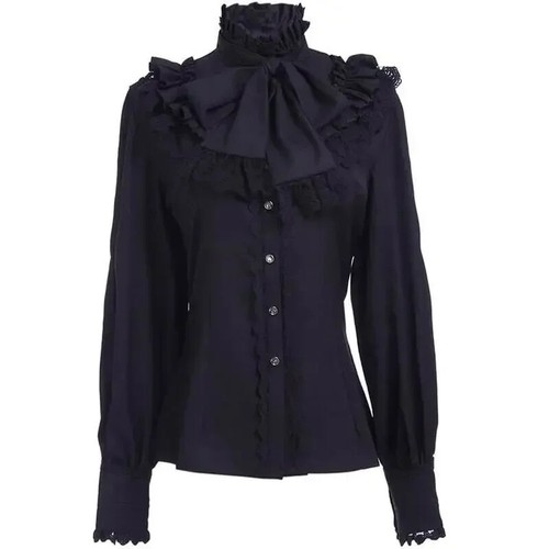 Heiß japanische Damen Lolita Langarm Chiffon Bluse Shirt Lolita Kawaii Party - Bild 16 von 29