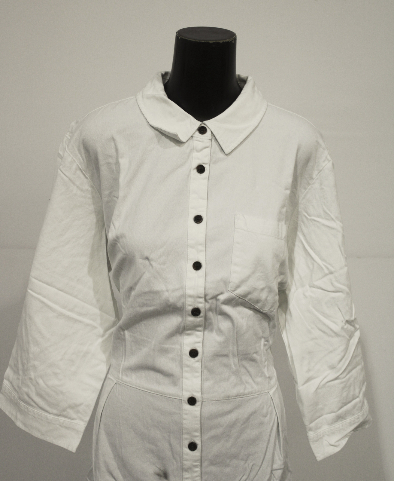 Ashley Stewart Women's Cotton Tie Front Shirtdress JS7 White Size 18 | eBay