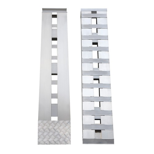 2pcs Aluminum Trailer Ramps Truck Car Auto Trailer Ramps Loading Ramps 6000lbs - Foto 13 di 20