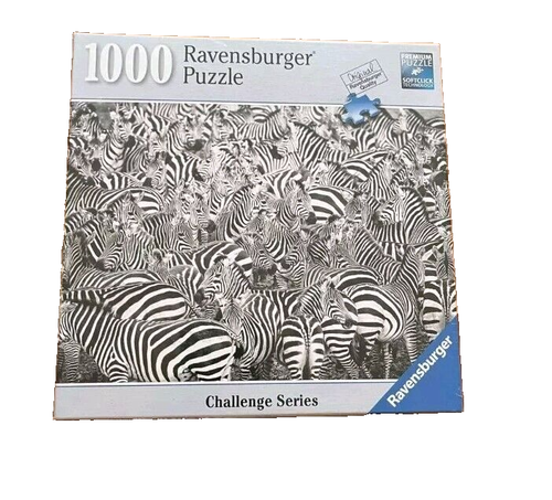 Ravensburger puzzle 1000 Pc Challenge Series Zebras 81 561 Sealed Jigsaw 2017
