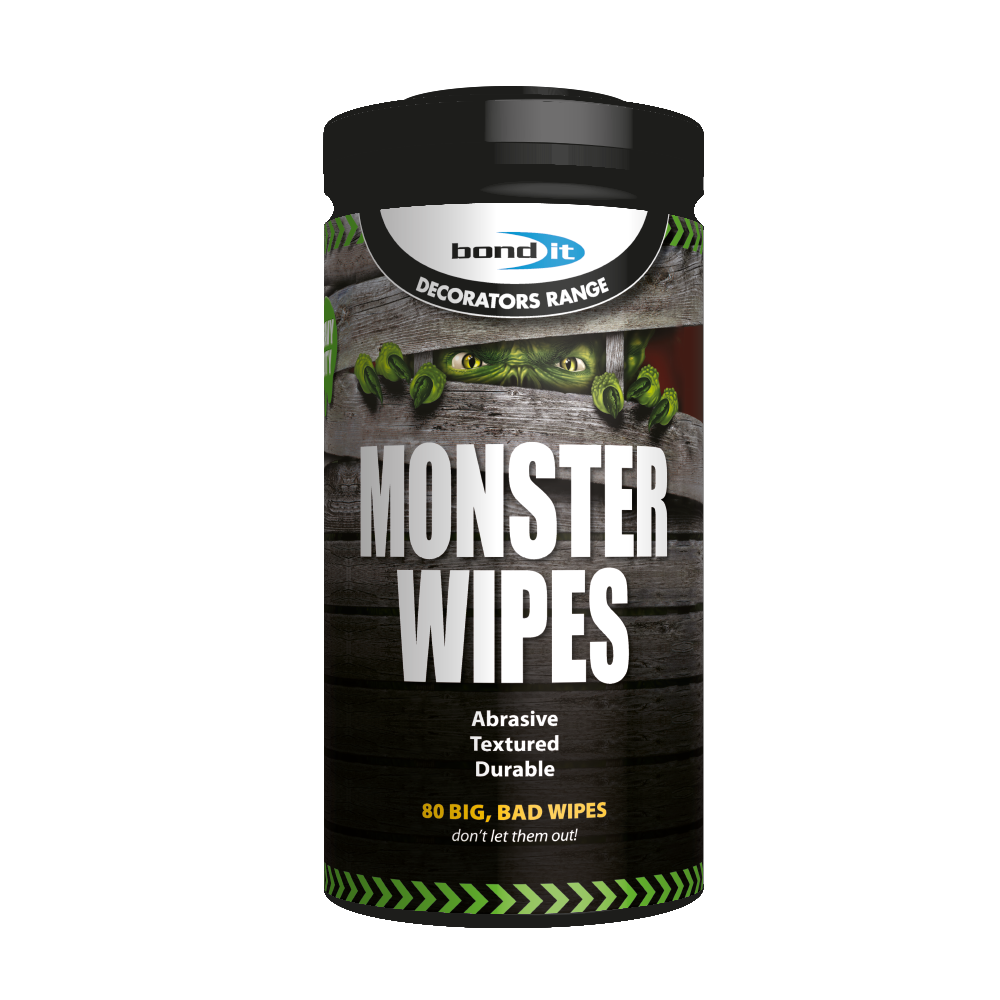 Bond It Dual Texture Heavy Duty Hand & Surface Cleaning Monster Wipes Tub of 75