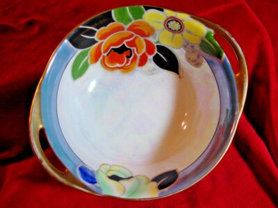 Noretake Serving Bowl, Hand Painted, Iridescent