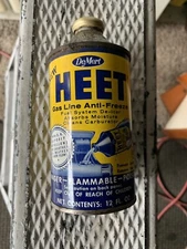 Vintage Heet Gas Line Antifreeze Cone Top Oil Can Poison Skull Crossbones Logo