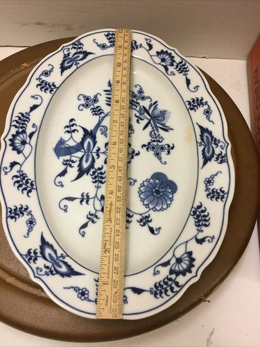 Blue Danube Serving Oval Platter – 12” Ribbon Label A181 - Picture 2 of 4