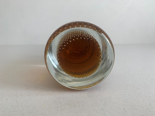 Vintage Jaffe Rose Art Glass Sommerso Bullicante Paperweight Czech Bohemian - Picture 4 of 8